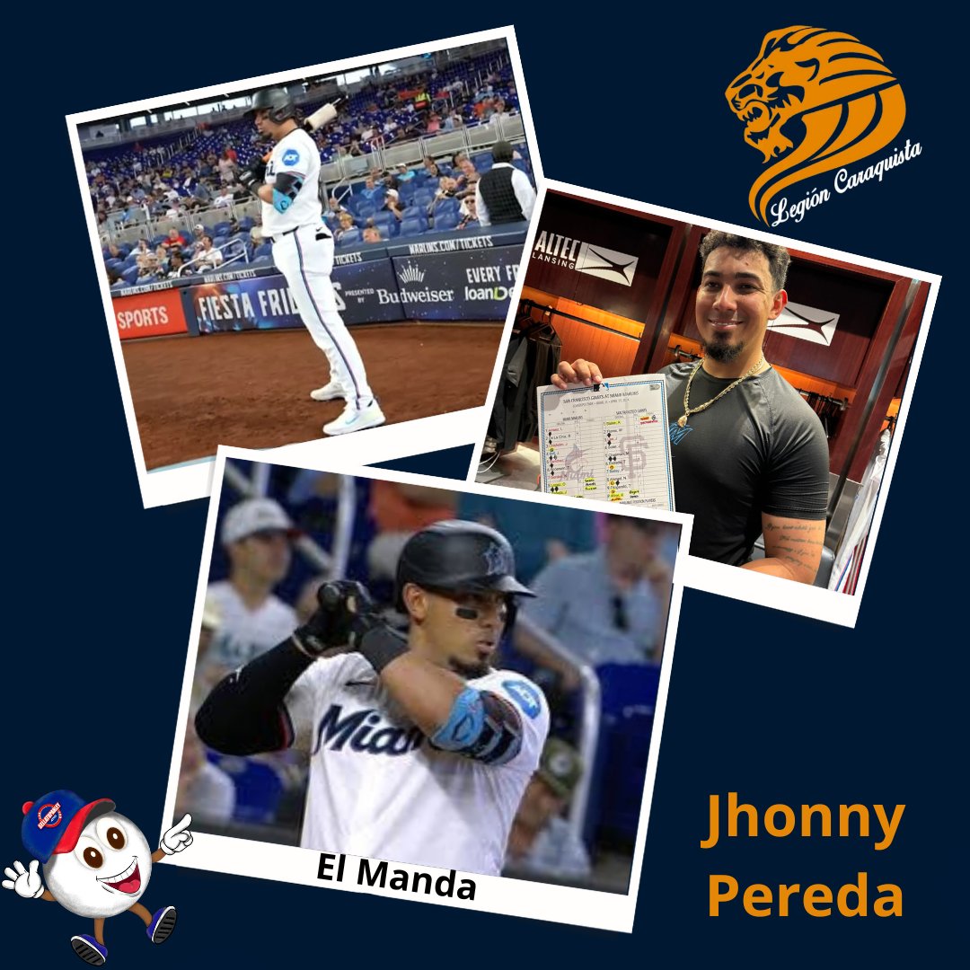 Desde la Legión Caraquista queremos enviarle nuestras felicitaciones al receptor Jhonny Pereda quien está cumpliendo hoy 28 años de edad. El pelotero acaba de debutar en las Grandes Ligas con los Miami Marlins y convirtiéndose en el venezolano 4️⃣7️⃣8️⃣ en el mejor béisbol del