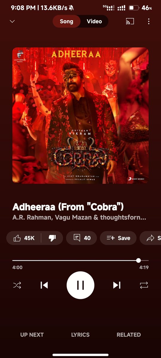 hiro5668's tweet photo. This song is criminally underrated just because the movie didn't perform well in the box office

@arrahman Never fails to deliver quality ones https://t.co/ChcVMqyYqQ