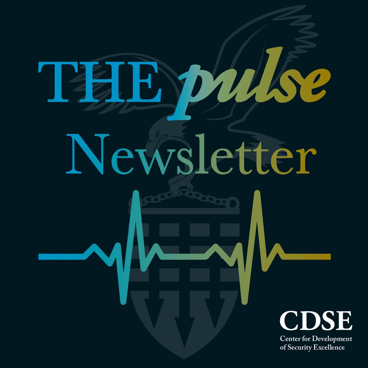TheCDSE's tweet photo. Have you checked out CDSE’s Pulse newsletter? This edition   focuses on supply chain integrity, upcoming training courses and more! To   sign up for the Pulse Newsletter or view past issues, visit:

https://t.co/a34bItqw5m. https://t.co/X1dm5unMu6