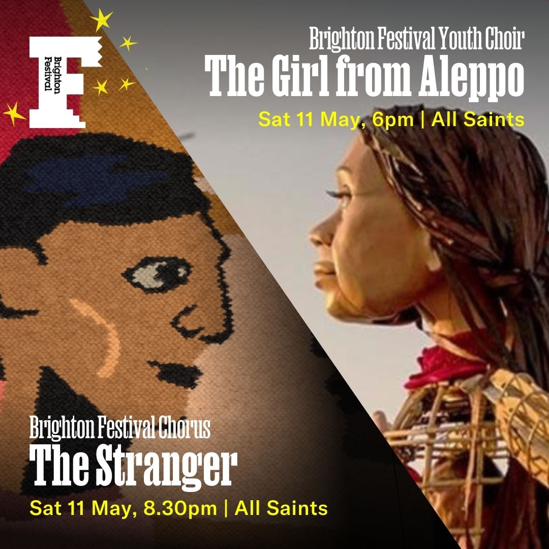 Join Brighton Festival Chorus and Youth Choir for two back-to-back concerts, amplifying stories of resilience and singing a powerful appeal to our common humanity

📍 All Saints Hove 
📅 Sat 11 May 
🎟️ bit.ly/4aK1BCf