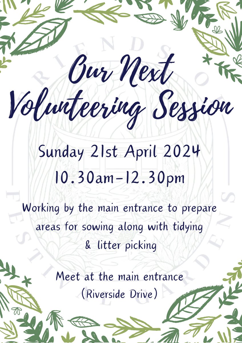 Our next volunteering session. 🌳 Everyone welcome!