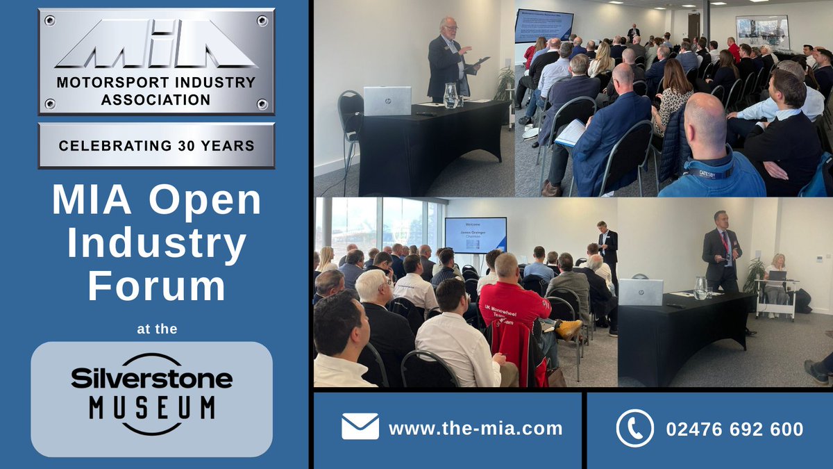 We are delighted to welcome 50 industry guests to the MIA Open Industry Forum kindly hosted by the Silverstone Museum 🏁 With today's event sold-out, be sure to keep an eye on our events calendar and book early ➡ the-mia.com/events #MIACommunity #MotorsportValley