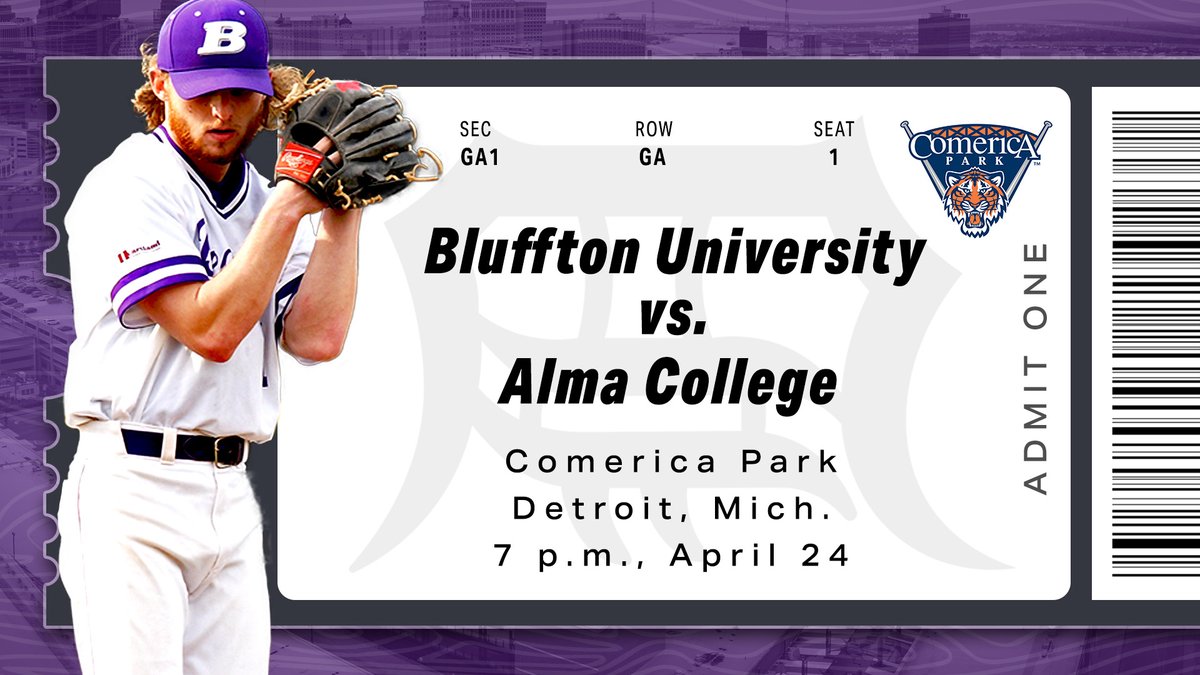 Bluffton_Sports's tweet photo. Calling all Bluffton Beaver fans!  Our baseball team is taking the field at Comerica Park, home of the Detroit Tigers, to play Alma College on Wednesday, April 24th! First pitch is at 7 p.m.! Get your tickets for just $10 using the link below.

https://t.co/dsJdUJ9uqS https://t.co/SUwYdtmykP