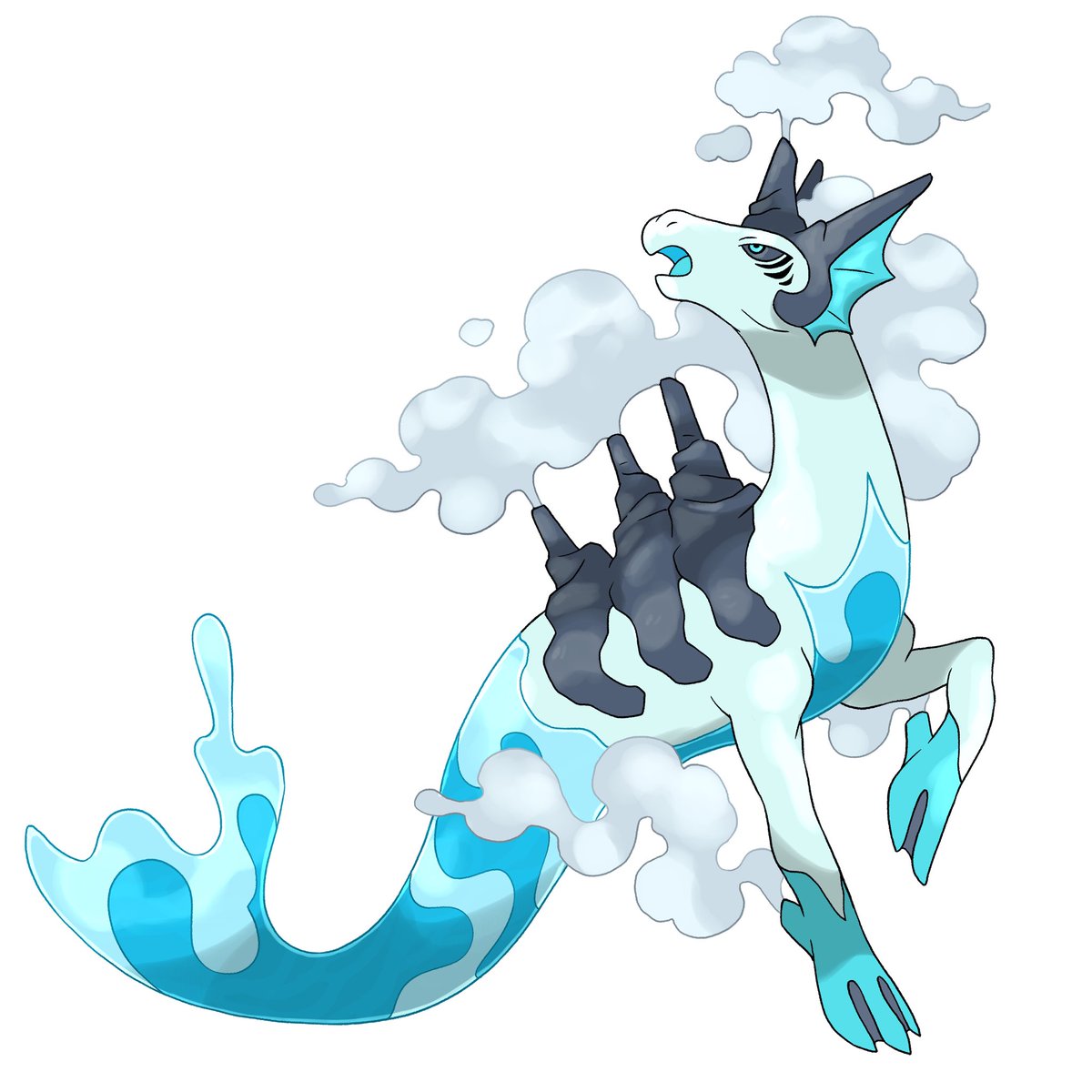 「YIPPIEAlkeran ponyta(water) -> Alkera」|🐙🦑👁️one-eyed Guy enjoyer👁️ comms openのイラスト