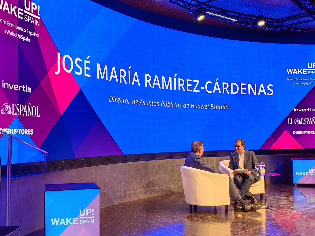 HuaweiSpain's tweet photo. 🙌🏼 Hoy hemos estado presentes en la cuarta jornada de #WakeUpSpain organizada por @elespanolcom , donde Jose María Ramirez-Cárdenas, Director de Asuntos Públicos en Huawei España, ha expuesto su punto de vista sobre el futuro de la #Innovación y la #Digitalización para fomentar el desarrollo de las pymes en España: 

"El papel que adquieren las multinacionales como Huawei es imprescindible para el apoyo de las Pymes en áreas como:  asesoramiento y consultoría, el acceso a recursos y financiación, la colaboración y alianzas y, por supuesto, el hecho de compartir experiencias y conocimiento, pues esto ayuda a las pymes a adquirir las habilidades necesarias para ser resilientes y competitivas en un futuro".