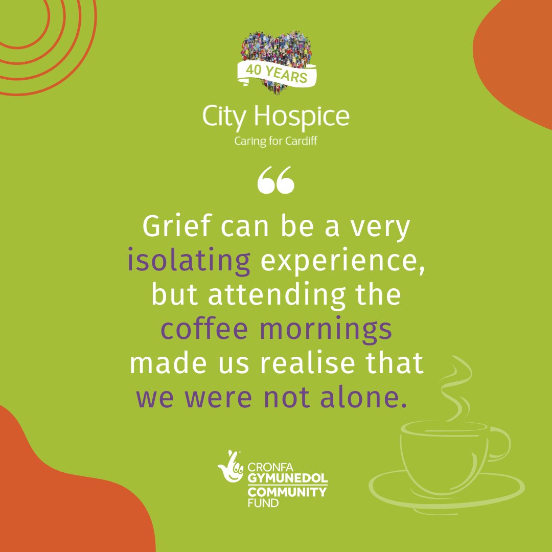 ☕ Bringing bereavement help and support to communities across Cardiff. Whether you've recently lost a loved one or are still coping with the weight of pass losses, our doors are open to you 💚 Reach out today here: bit.ly/3b3LK7L