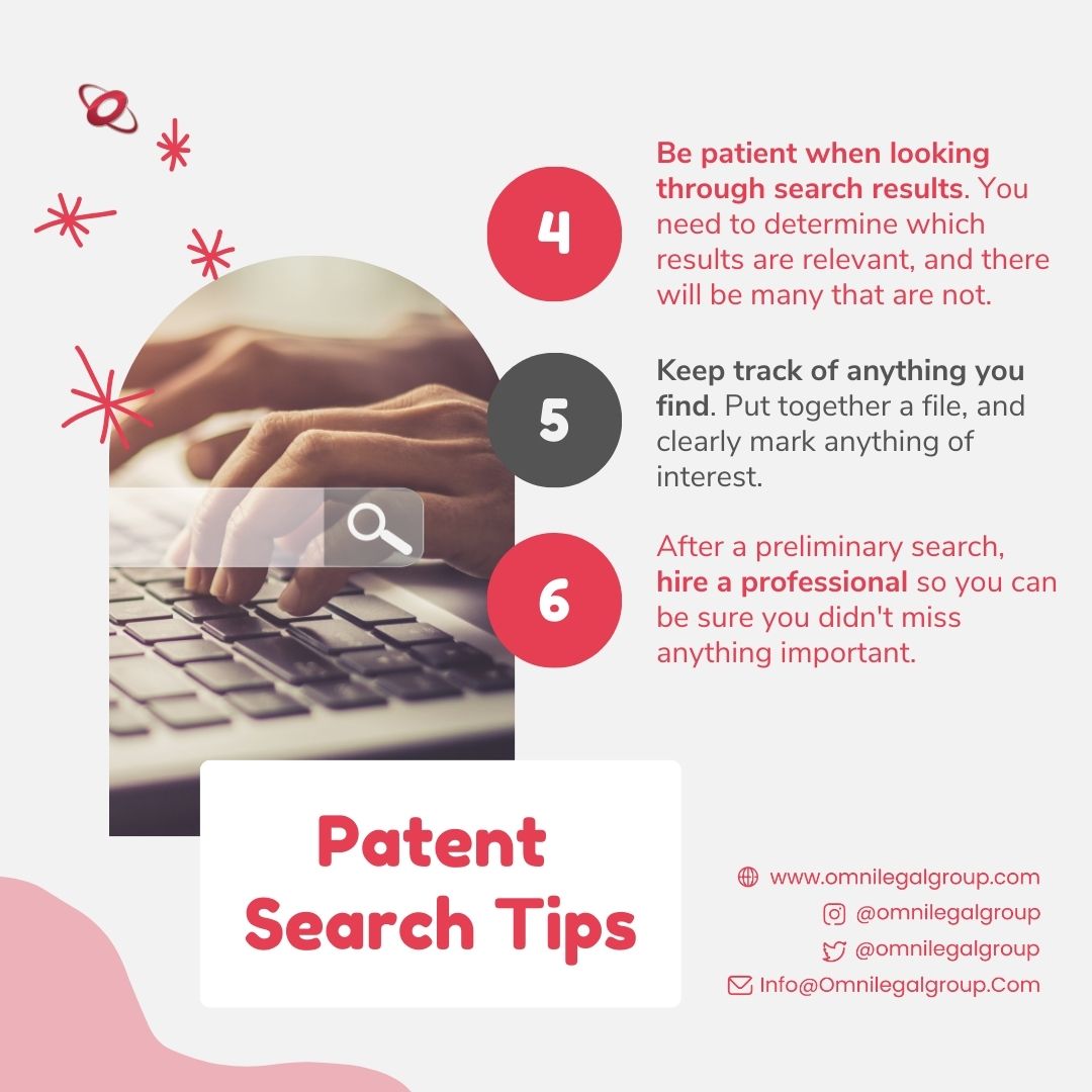 Patent search tips 💡📝

#trademarkattorney #patentattorney #intellectualpropertylaw #intellectualpropertyrights #patent #trademarklaw #omnilegalgroup