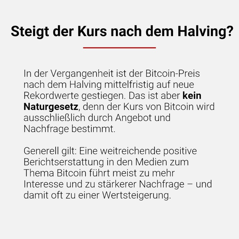 Vergleich_de's tweet photo. Mitte März erreichte der #Bitcoin-Kurs einen neuen Rekord. Experten führten den steigenden Preis u. a. auf die Zulassung von #SpotETFs in den USA zurück. Jetzt rückt in der #Krypto-Szene ein weiteres Ereignis in den Fokus: das Bitcoin-#Halving. Was es damit auf sich hat: