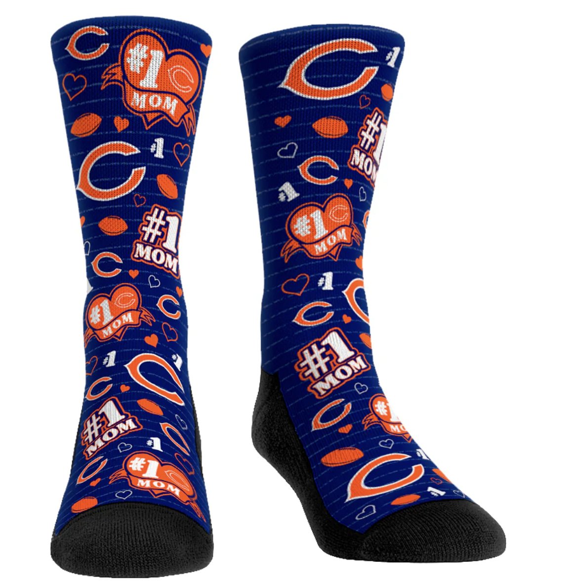 #MothersDay is right around the corner 🌺 Cheer the #Bears onto victory in style, with Mom's new favorite gameday socks! #DaBears ➡️ rockemsocks.com/collections/nf…