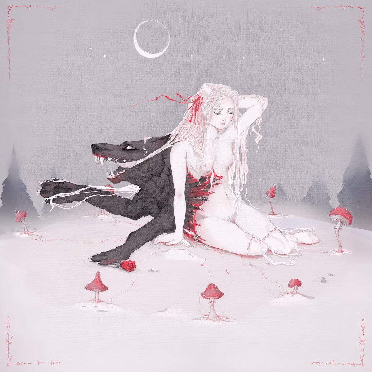 Quote post art with animals 💙

“Moon Ritual” by <a href="/Christine_Clue/">Si Si</a> 
#kk
