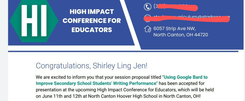 JenKpm's tweet image. Presenting at an overseas conference again this year for the title &apos;AI&apos;.
High Impact Conference for Educators at OHIO, USA. 
#Gemini 
#AI