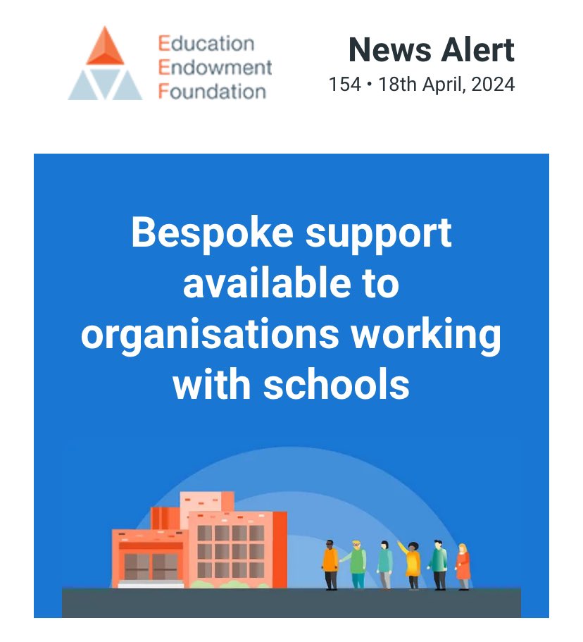 This April, we’re looking for organisations who work directly with schools who want to work collaboratively with the EEF and our Research Schools Network to develop their understanding of and use of evidence. Apply now to embed evidence across your work educationendowmentfoundation.org.uk/news/bespoke-s…
