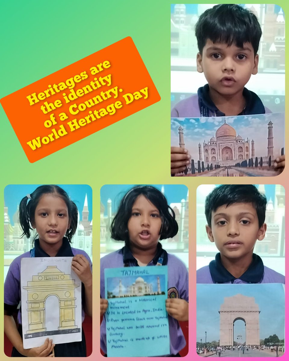 ksatpreet's tweet photo. "Preserve your cultural diversity and safeguard it for future generations." Class-II students have explored the rich historical past of our nation and recognize the importance of cherishing our abundant heritage on World Heritage Day. #WorldHeritageDay #cbse #BBPSMV @vividh87 https://t.co/4sqonro8Ax