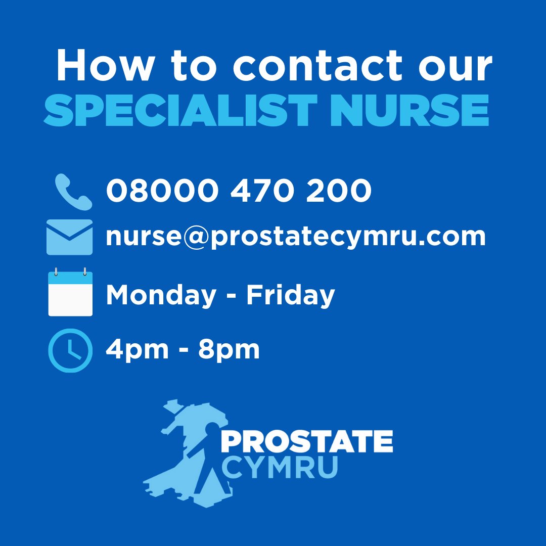 Our Specialist Nurse is taking calls right now! Contact Gaynor today if you have any worries or concerns about yourself or a loved one. 🗓️Mon-Fri ⏰4pm-8pm 📞 08000 470 200 #savethemalesinwales🏴󠁧󠁢󠁷󠁬󠁳󠁿