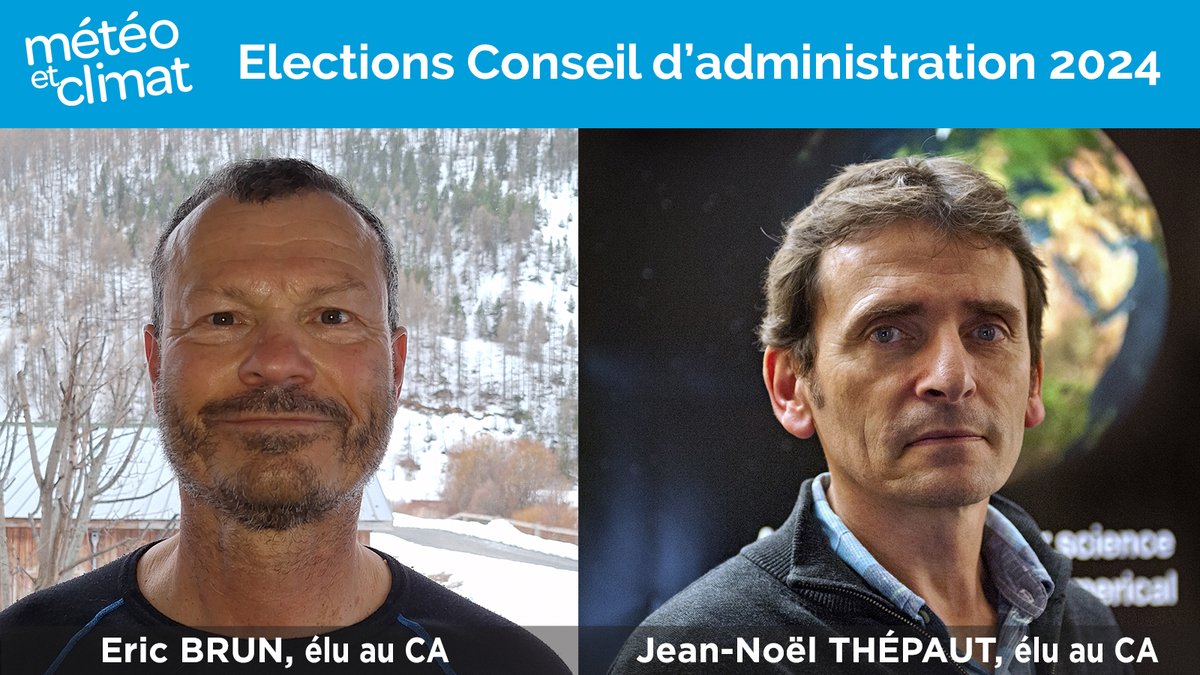 MeteoClimat's tweet image. 📢 Suite à notre Assemblée Générale 2024, félicitations à #JeanJouzel, réélu Président, aux membres du Conseil renouvelés et bienvenue à Eric BRUN, ancien Secrétaire général de l'#ONERC &amp;amp; Jean-Noël THÉPAUT consultant #ECMWF qui nous rejoignent au CA !
👉 urlz.fr/qksk
