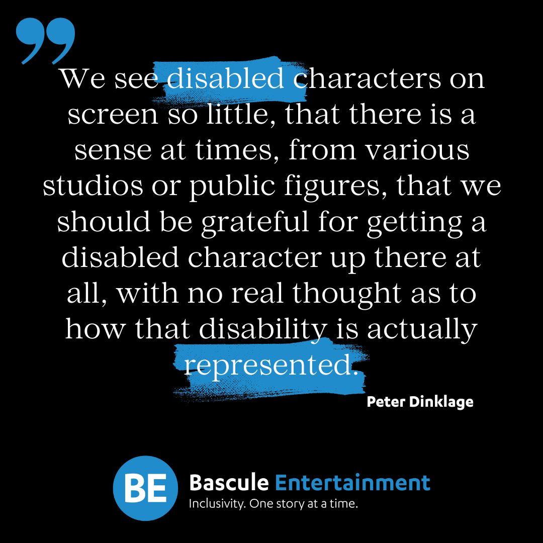 This week, our quote is from the amazing, Peter Dinklage. 

#DisabilityIsDiversity #DiversityInFilm #DisabilityInHollywood #DisabilityInMedia #RepresentationMatters #DisabilityRepresentation #DisabledTalent #DisabilityAwareness #Disability #Inclusion #Diversity #DEI #DEIA