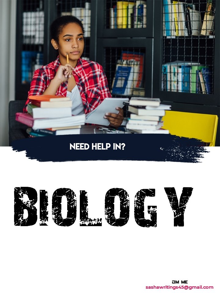 🔬 Struggling in Biology? 🌱 Don't worry, you're not alone! Whether it's genetics, ecology, or cellular biology, we've got you covered. Join our online study group where you can get help. Let's ace biology together! #StudyBuddies #BiologyHelp #StudentSupport #onlinewriting 📚💡