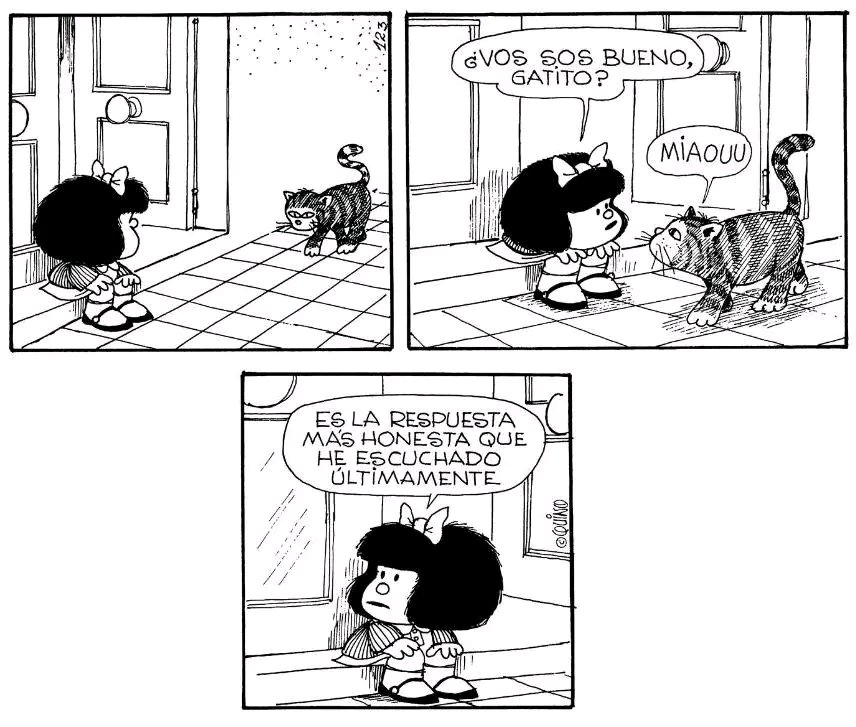 Respuesta honesta 🐱🐾 #Mafalda
