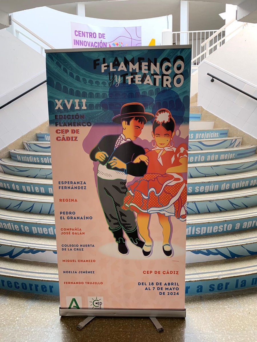 CEPdeCadiz's tweet photo. Esta tarde hemos contado con el apoyo de la delegada territorial, Isabel Paredes, y nuestra inspectora, Carmen Crespo, en la inauguración de la #xviiedicionflamenco @CEPdeCadiz #flamencoyteatro @DGTaTEd @EducaAnd https://t.co/DRporHHLBZ
