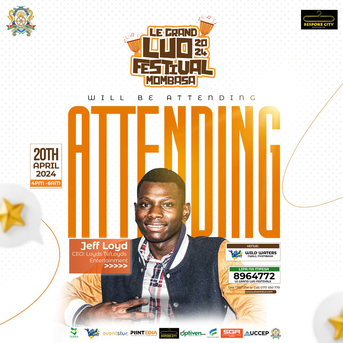 LeGrandLuoFest's tweet photo. Thrilled to have Jeff Loyd, CEO of Loyd's TV, at the prestigious Legrand Luo Festival Executive Edition. Don't miss out on this exclusive event blending culture, innovation and leadership. Get your tickets now by dialing *702*25# or clicking the link below.
Thread https://t.co/cpDU7AOllA