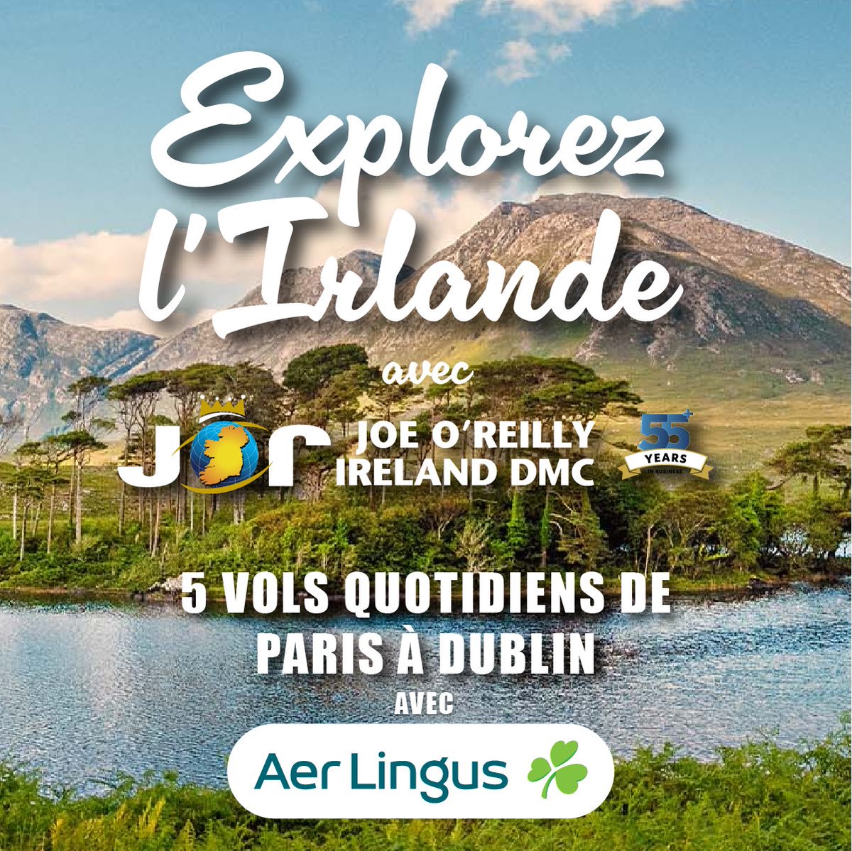 Découvrez la magie de l'Irlande avec nos circuits inoubliables ! Avec cinq vols quotidiens de Paris à l'aéroport de Dublin, explorer l'Irlande n'a jamais été aussi facile.
