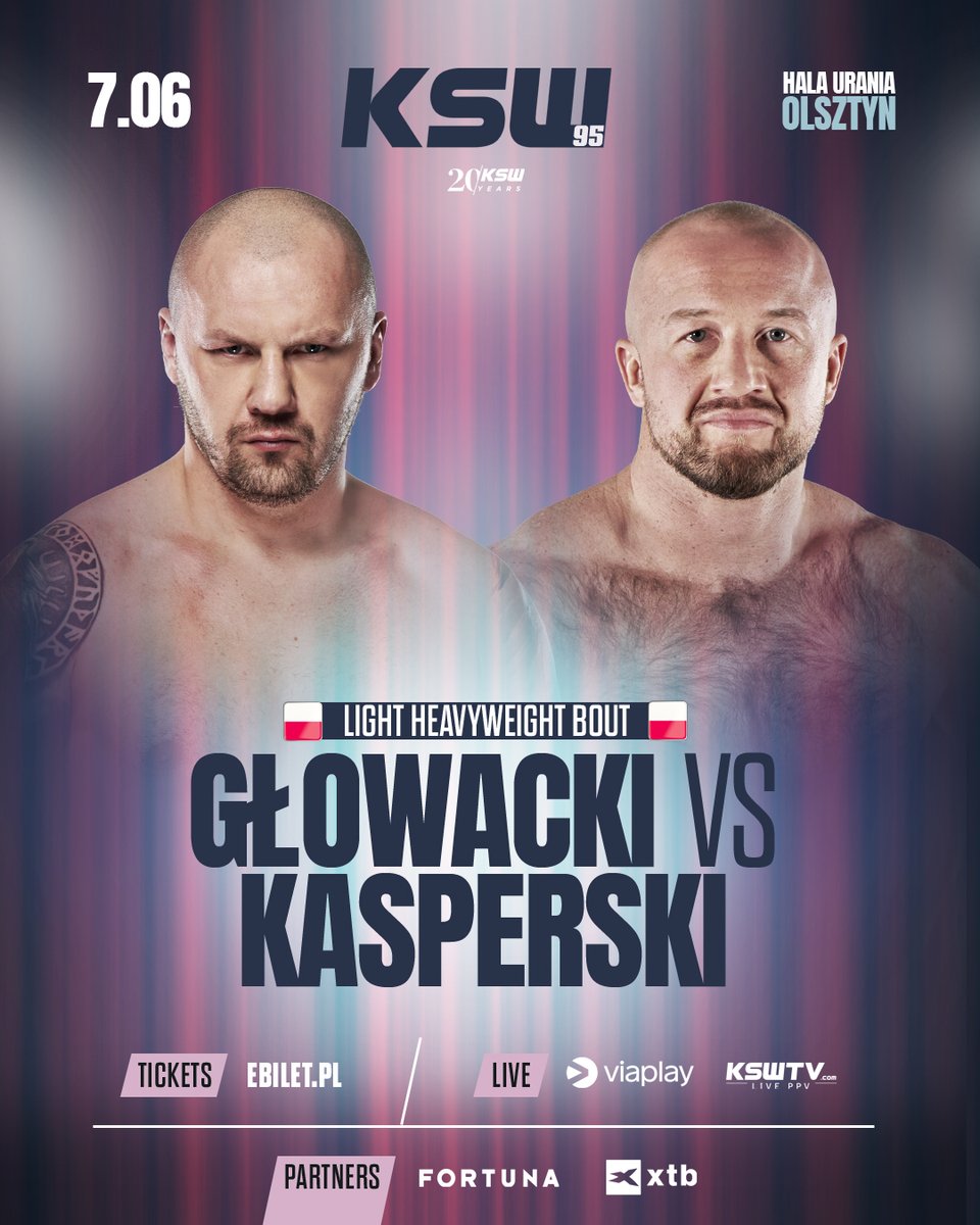 You know exactly what to expect from this fight 👊 Krzysztof Głowacki 🇵🇱 vs. Dawid Kasperski 🇵🇱 #KSW95 | June 7 | Olsztyn | @eBiletPL