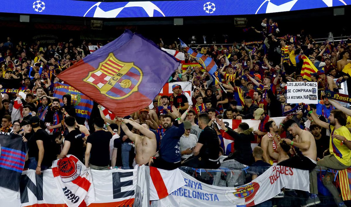 🚨| Barça have been fined € 32,000 by UEFA. ◉ Smoke bombs and fireworks: €2,000 fine. ◉ Damage to the seats at the Parc des Princes: € 5,000 fine. ◉ Racist behaviors of performing Nazi salutes and imitating monkeys during the first leg vs. PSG: € 25,000 fine. @RMCsport