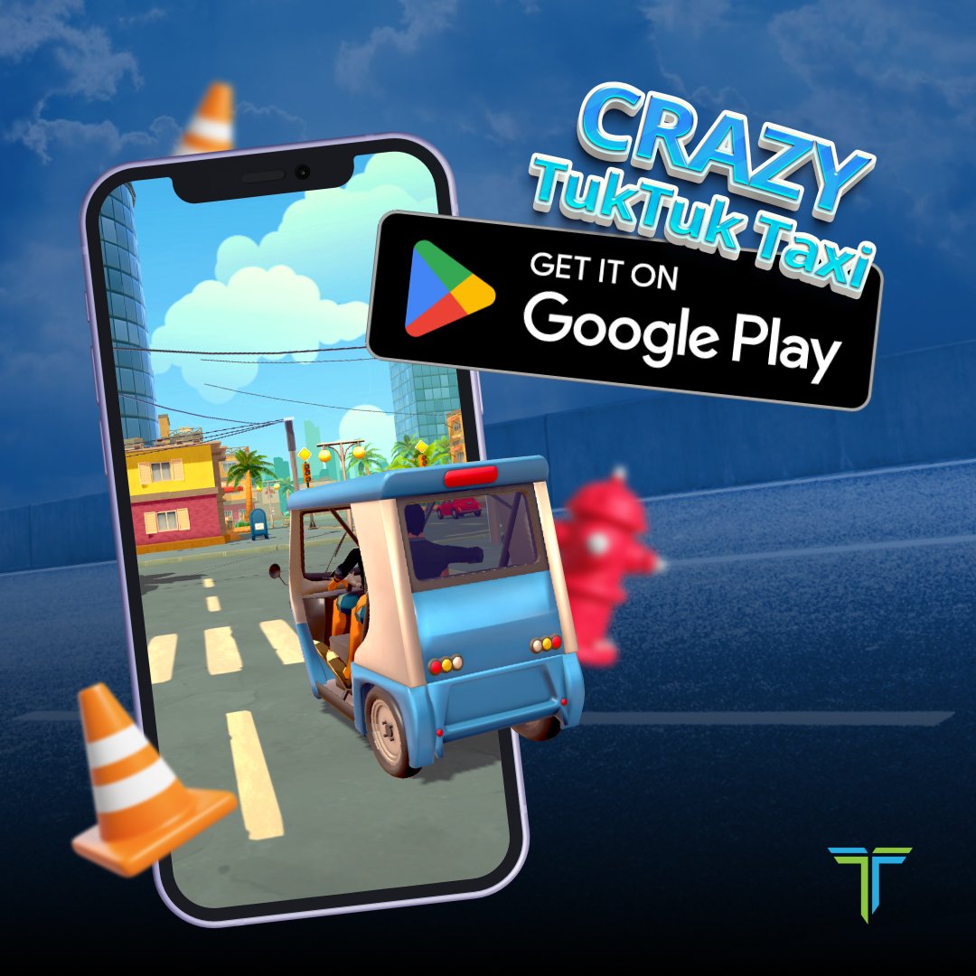 📢📢 EXCITING ANNOUNCEMENT 📢📢 We are thrilled to announce that our awaited game, Crazy Tuk Tuk taxi is now available on play store 🤩 Complete quests, earn rewards and compete in thrilling races 😎 Download now: play.google.com/store/apps/det…