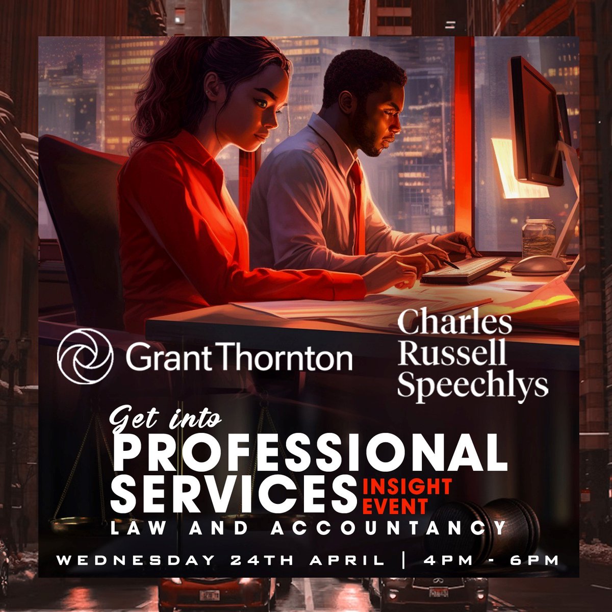 In Year 10-13 and interested in a career in law or accounting? On 24th April 4-6pm join @youngprouk virtual insight event with Law Firm Charles Russell Speechlys & Accounting Firm Grant Thornton to hear about their different teams, people and jobs sign up surveymonkey.com/r/P2P67J3