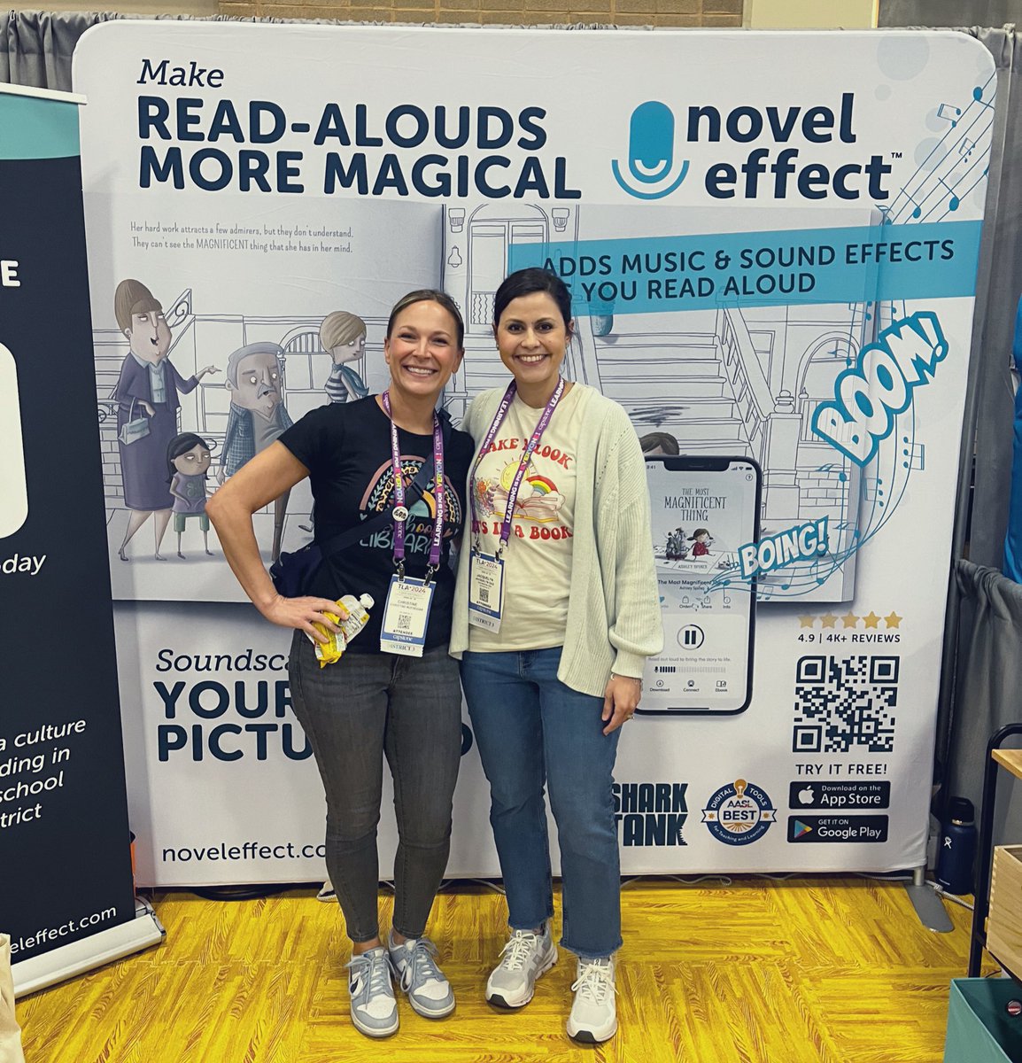 If you’re at #TLA2024 Be sure to stop by the @Novel_Effect booth! My students are obsessed with the soundscapes during our read alouds!