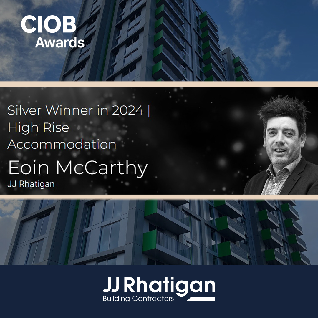Huge congratulations to Eoin McCarthy who was a Silver Winner in the High Rise Accommodation Category in the CIOB Awards! 

#CIOBAwards #LoveConstruction #ConstructionExcellence #BuildingIndustry