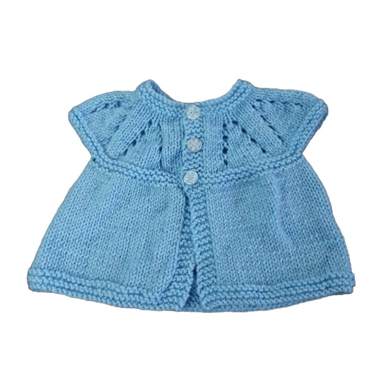 Dress your newborn in this cute, hand-knitted, sleeveless cardigan in blue. Perfect for adding a touch of charm to your baby's wardrobe. Shop now on #Etsy! knittingtopia.etsy.com/listing/168923… #handmade #knittedbabyclothes #knittingtopia #MHHSBD #craftbizparty #babyessentials