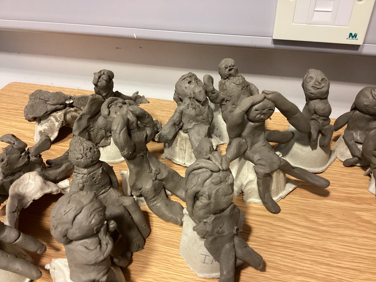 MoorlandsHudds's tweet photo. Today, as part of our art topic ‘The art of display’, Year 4 became sculptors, designing clay figures on plinths as though they were gazing up at a giant sculpture! They created some excellent poses and captured a viewers perspective brilliantly. #mspyr4art #claysculpture #plinth https://t.co/Iy0ZyBsOSB