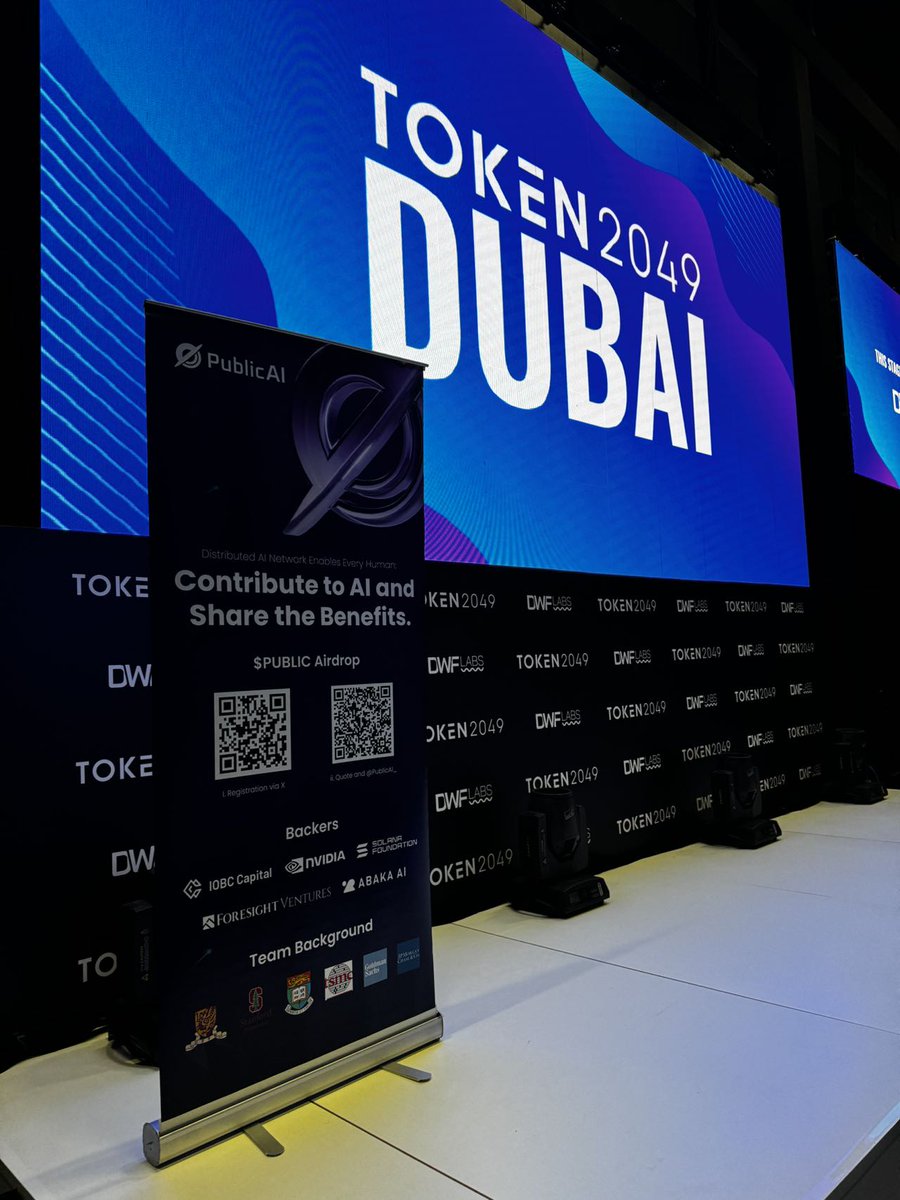 🌟 @PublicAI_ is at Token2049 in Dubai! 🔥We're bridging AI and blockchain with the brightest minds in tech. Stay tuned for groundbreaking collaborations and insights. 💻The future is being coded here! #Token2049 #AI #Blockchain #PublicAI #Dubai