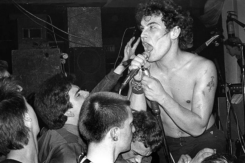 Adam Ant at the Vortex 1977 by Derek Ridgers.