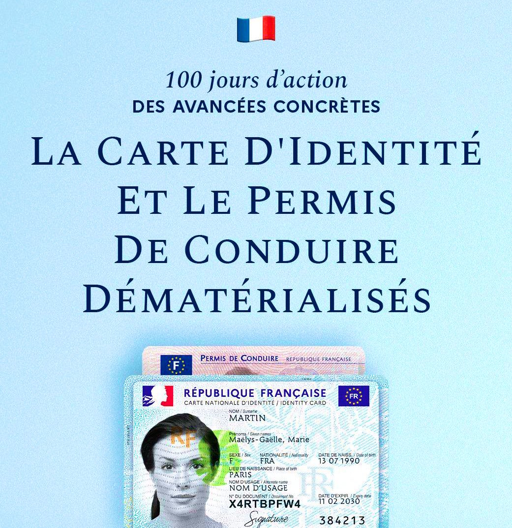 priscathevenot's tweet photo. 🇫🇷 100 jours d'action pour le quotidien des Français avec notamment la dématérialisation de la carte d'identité et du permis de conduire.
Pour plus de simplicité, de rapidité et de sécurité, @GabrielAttal et son Gouvernement agissent ! https://t.co/Jb6OLrhr8A