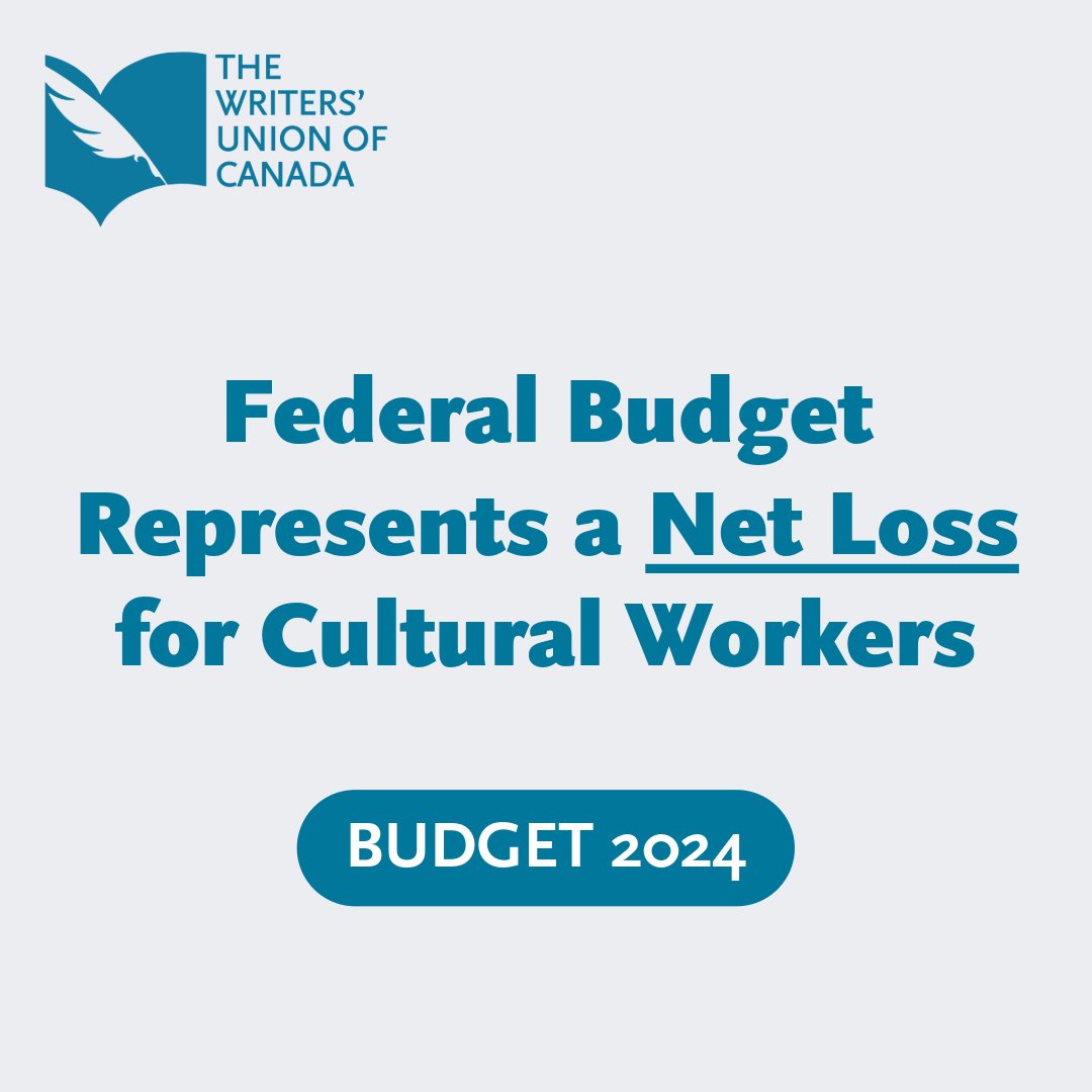 With the release of #Budget2024, the federal government has again failed to deliver on specific and longstanding promises to repair the market for books and writing in Canada. Read TWUC's press release: bit.ly/4aEW28c #cdnpoli @PascaleStOnge_ @FP_Champagne @cafreeland