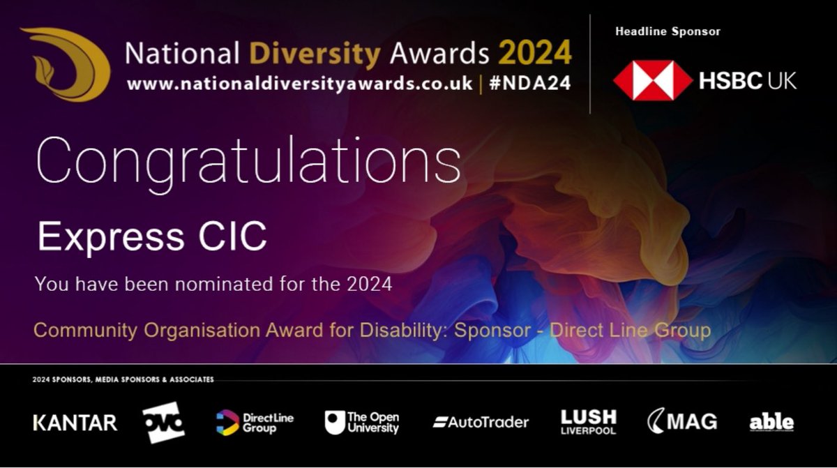 Thank you for your votes so far. It is lovely reading your comments on how @expresscic has supported you or made a difference 💜 You can vote for us here! nationaldiversityawards.co.uk/awards-2024/no…