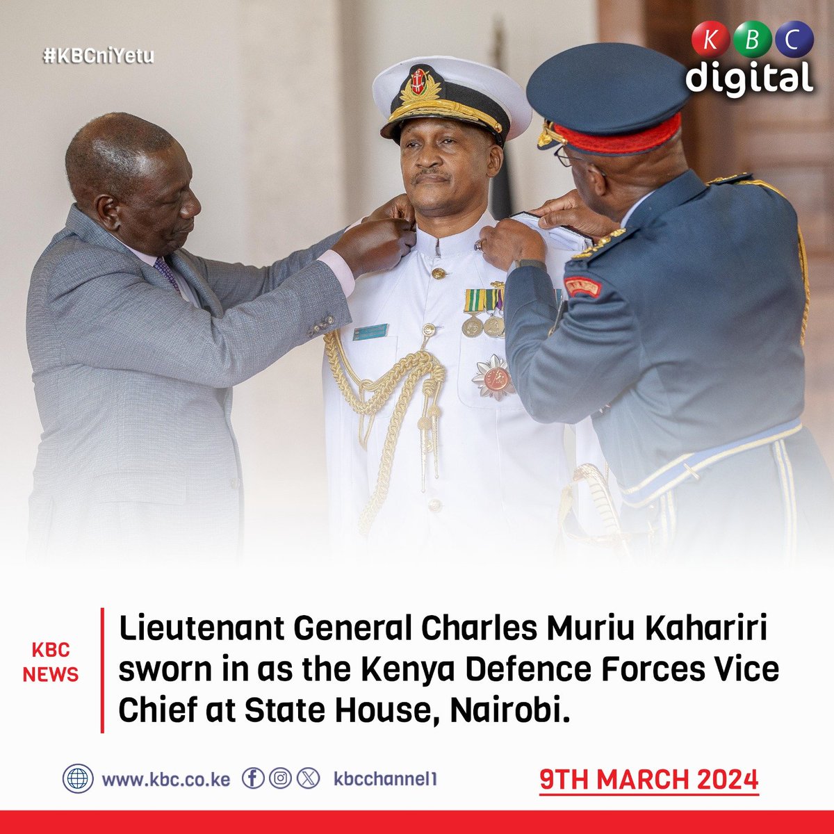 Lt-Gen Charles Kahariri likely next CDF in place of General Ogolla.