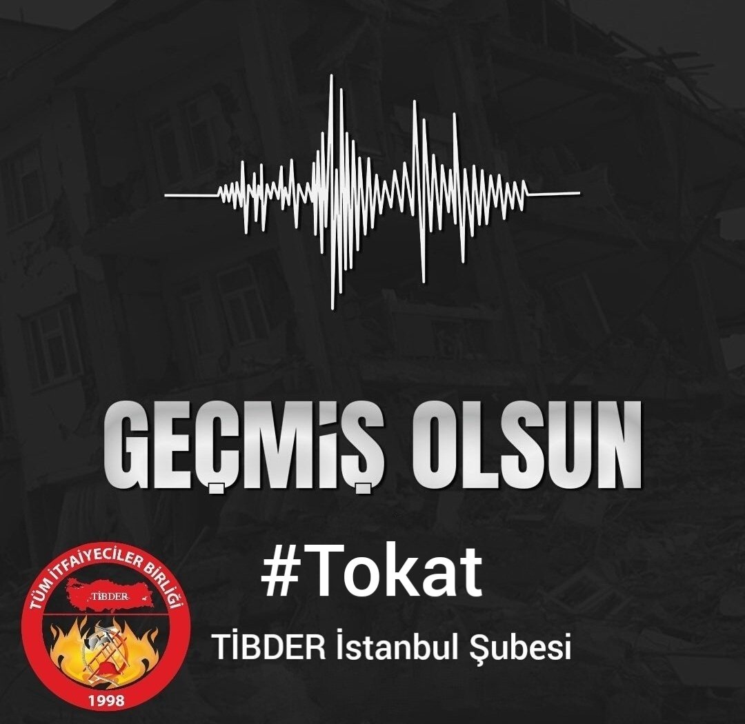 Geçmiş Olsun..! Tokat'ta meydana gelen #deprem'den etkilenen tüm vatandaşlarımıza geçmiş olsun dileklerimizi iletiyoruz. ALLAH (c.c.) Milletimizi her türlü afet ve musibetten muhafaza eylesin. #deprem #TokatDeprem #TibderİstanbulŞubesi #İtfaiye