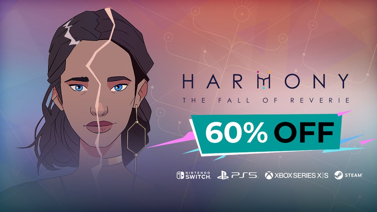 And reminder!

For the first time, Harmony: The Fall of Reverie is on sale across all platforms simultaneously! 

Grab your copy at a special price from April 17 on Steam, Switch, Xbox Series X|S and PlayStation 5! 

Don't miss out! #GameSale 💙 bit.ly/HarmonyGame