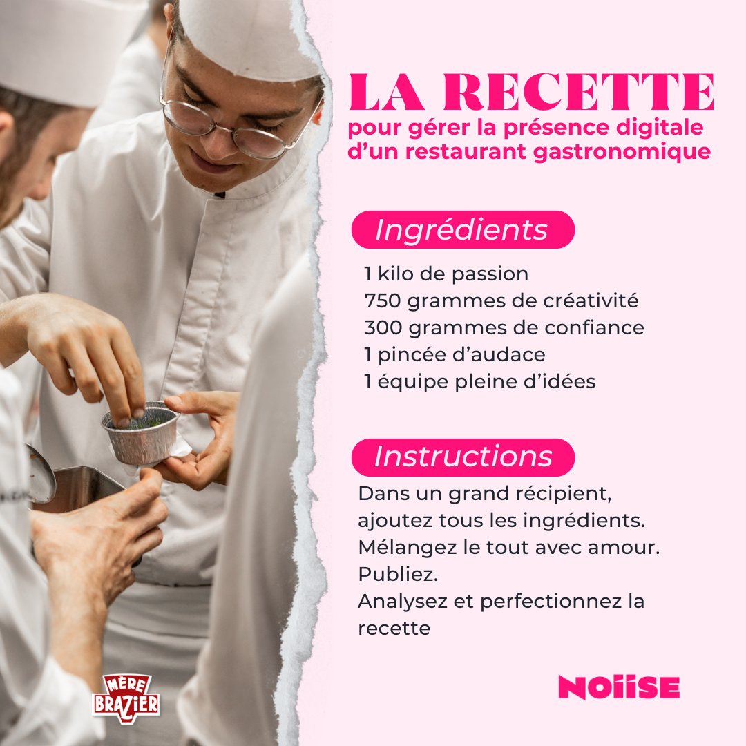noiise_agency's tweet image. ♥ SUCCESS CASE ♥

Depuis plus de 8 ans, nos équipes social media accompagnent le restaurant gastronomique de La Mère Brazier Epicerie Comptoir dans sa présence digitale.

Découvrez vite le success case sur notre site ➡ swll.to/2ISCwj

#SocialMedia #SuccessCase