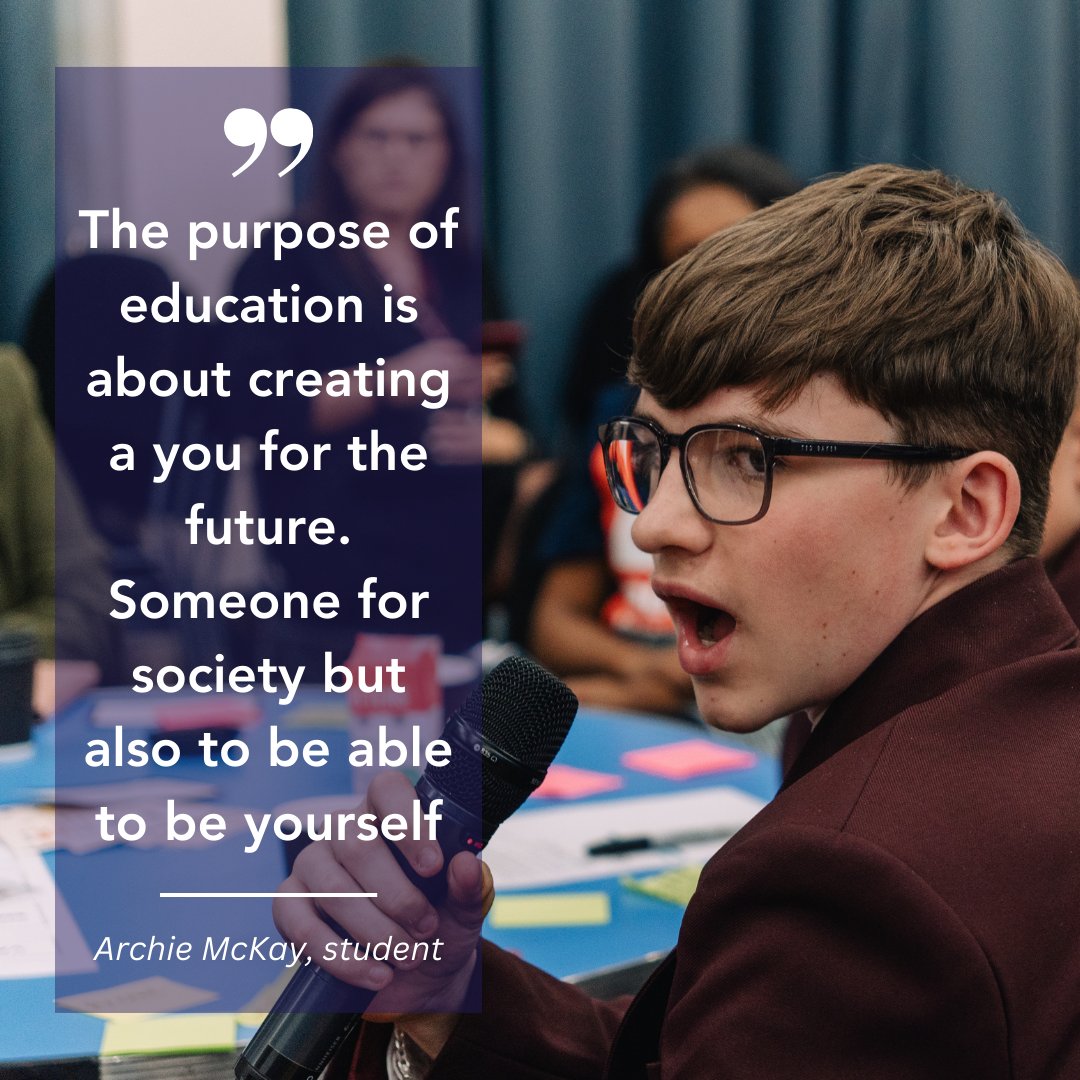 BigEdConvoEng's tweet photo. At #BigEdConversation, we ask a range of stakeholders what they think the purpose of #education is because we believe that education is everybody’s business ✊  

Here’s what a student at a Big Ed Conversation in Blackpool had to say💙 https://t.co/SjzfUAHoE4