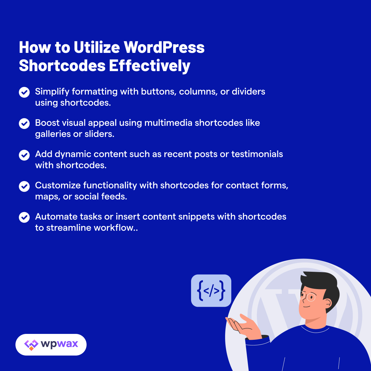 Shortcodes are your secret weapon! Learn how to use them effectively and boost your WordPress website's functionality & user experience.
#wordpress #wordpresstips #shortcodes  #wordpresswebsite