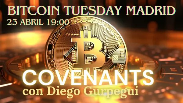 Bitcoin Tuesday Madrid (@bitcointuesday_) on Twitter photo "No sólo del Halving viven los bitcoineros"
⚠️Ya tenemos meetup para el martes viene⚠️
#31 Covenants, en #Bitcoin, una visión desde #Bitcoin con <a href="/diegogurpegui/">Diego H. Gurpegui</a>
23 de abril a las 19:00 en Meat Madrid:
- Meetup: meetup.com/bitcoin-tuesda…
- <a href="/2140MEETUPS/">2140 MEETUPS</a>: 2140meetups.com/meetup/7257/ "No sólo del Halving viven los bitcoineros"
⚠️Ya tenemos meetup para el martes viene⚠️
#31 Covenants, en #Bitcoin, una visión desde #Bitcoin con <a href="/diegogurpegui/">Diego H. Gurpegui</a>
23 de abril a las 19:00 en Meat Madrid:
- Meetup: meetup.com/bitcoin-tuesda…
- <a href="/2140MEETUPS/">2140 MEETUPS</a>: 2140meetups.com/meetup/7257/