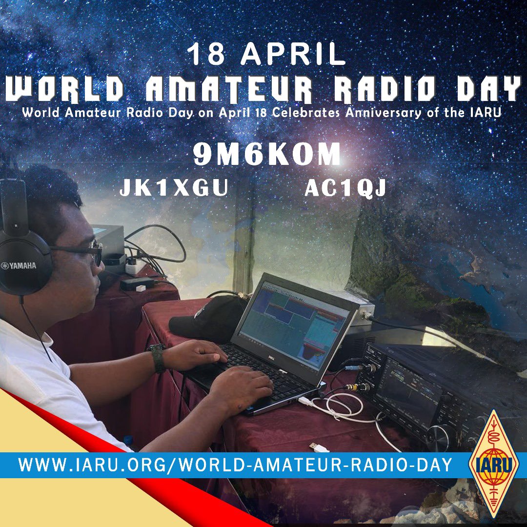 9M6KOM's tweet photo. Happy World Amateur Radio Day https://t.co/i895W7IiuZ