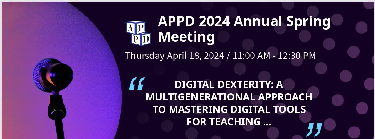 Excited for our Digital Teaching workshop at #appdspring2024! With a focus on on leveraging AI in Medical Education, Gamefication, and apps. Let's explore innovative approaches together! #AI #MedEd