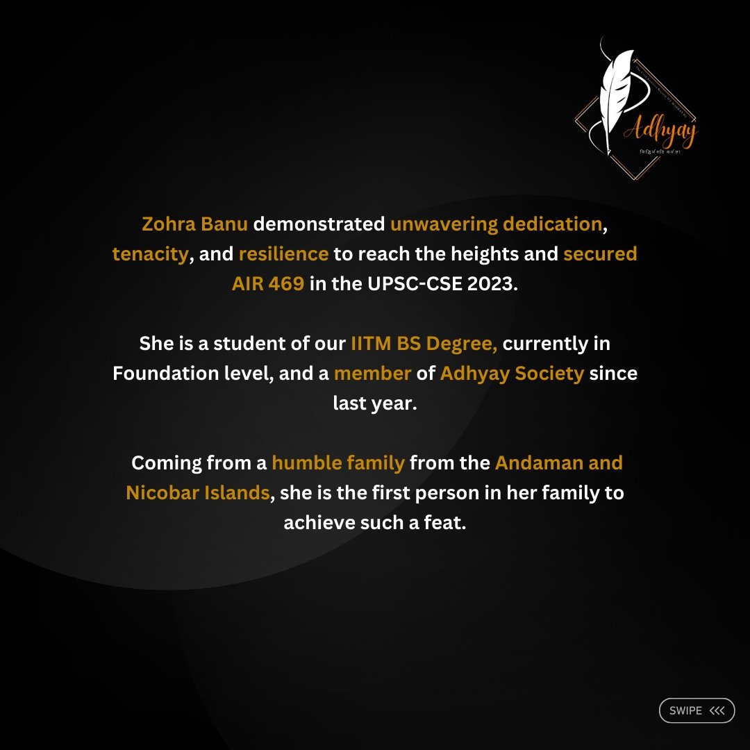 AdhyayIITM's tweet photo. We extend the heartiest congratulations to her for this tremendous victory and wish her the best in her future endeavours.

#UPSC
#UPSC2024 #upscresult @iitm_bs @iitmadras @iitmdiploma https://t.co/LHBQIMfUxr