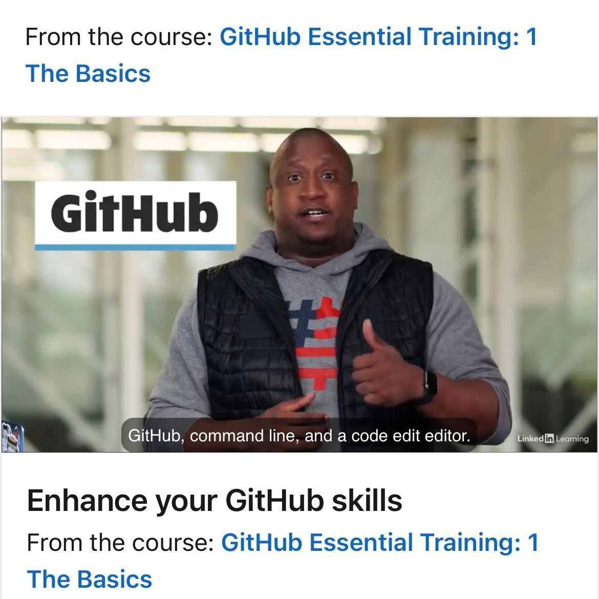 Is learning @Github on your list of goals?
💻 
Start with this #LinkedinLearning course, taught by our ED @jeromehardaway! He'll show you the skills you need to get up and running w/ this industry-standard tool!
👇 
#github #VetsWhoCode #tech

buff.ly/3H5eGZA