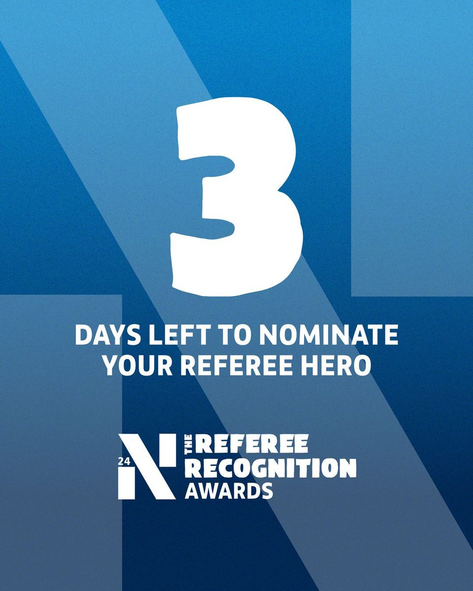 The clock’s ticking! ⏰ Now’s the time to nominate a grassroots referee for any of our national awards! 📝 Who do you know who deserves to be a winner? 🤔 buff.ly/3IQOUsZ #RefereeRecognitionAwards